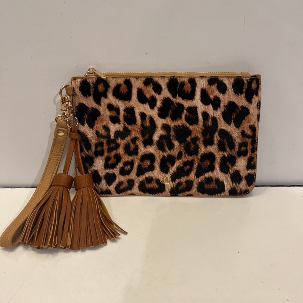 Piper Noble cheetah print wristlet